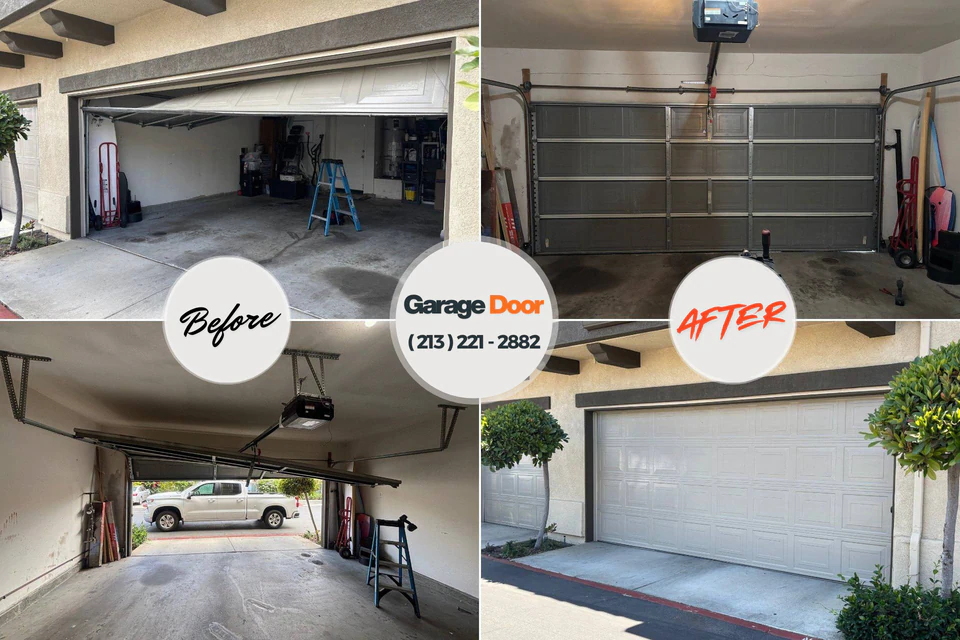 Before and after: garage door repair 62670